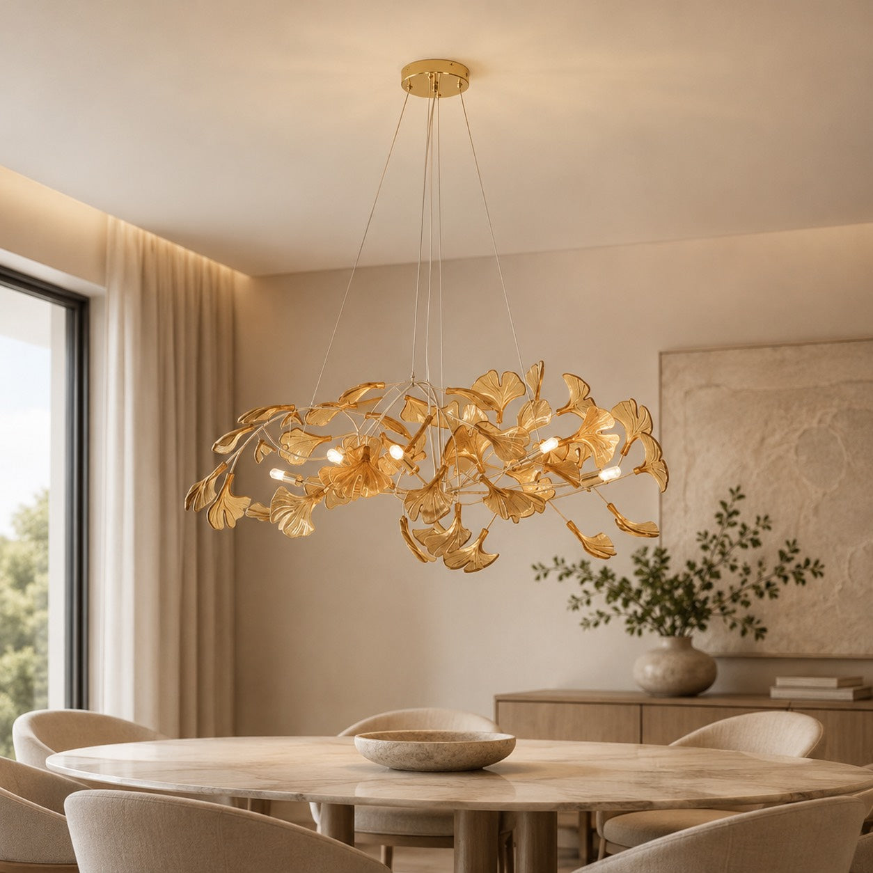 Modern Chandelier Hanging Light Fixture Acrylic with LED Illumination for Indoor Spaces | ribuella