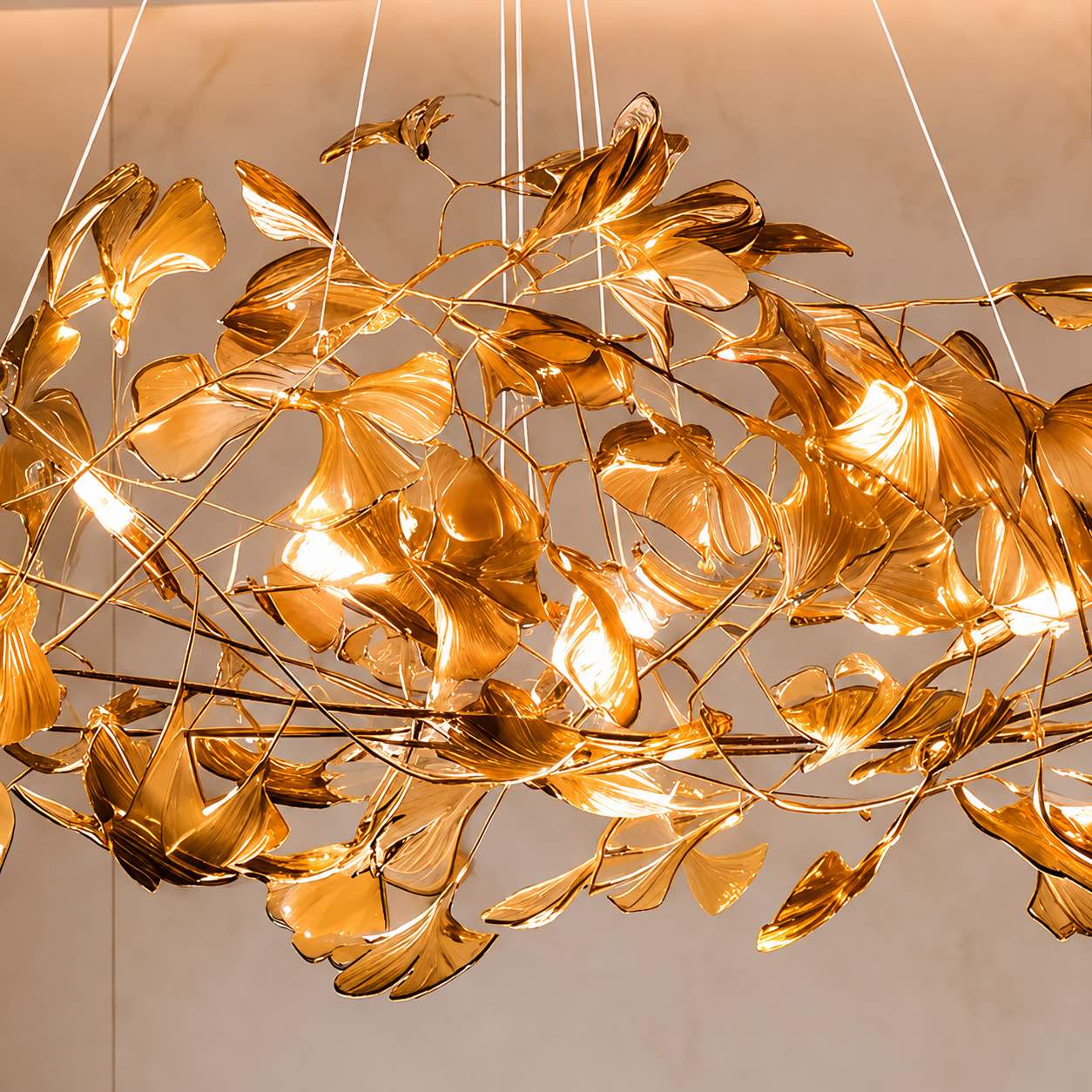 Modern Chandelier Hanging Light Fixture Acrylic with LED Illumination for Indoor Spaces | ribuella