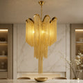Lustre moderne en métal, suspension avec douille E14 pour la salle à manger et les espaces intérieurs | ribuella