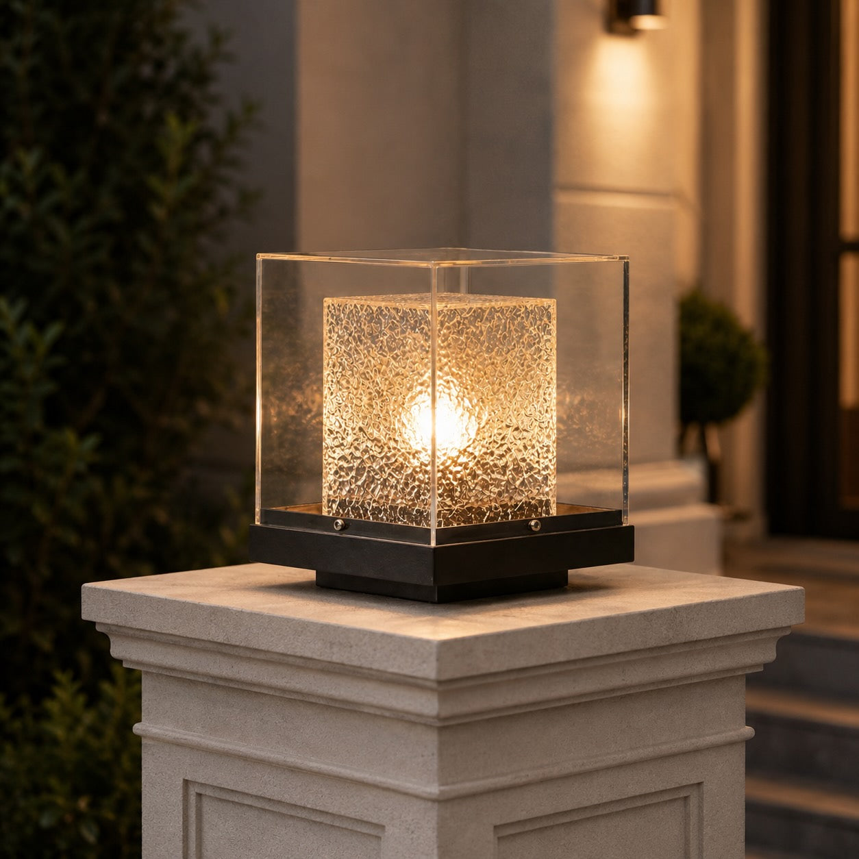 Modern Outdoor Pillar Light Ground Mounted Stainless Steel LED Warm White IP65 Waterproof | ribuella