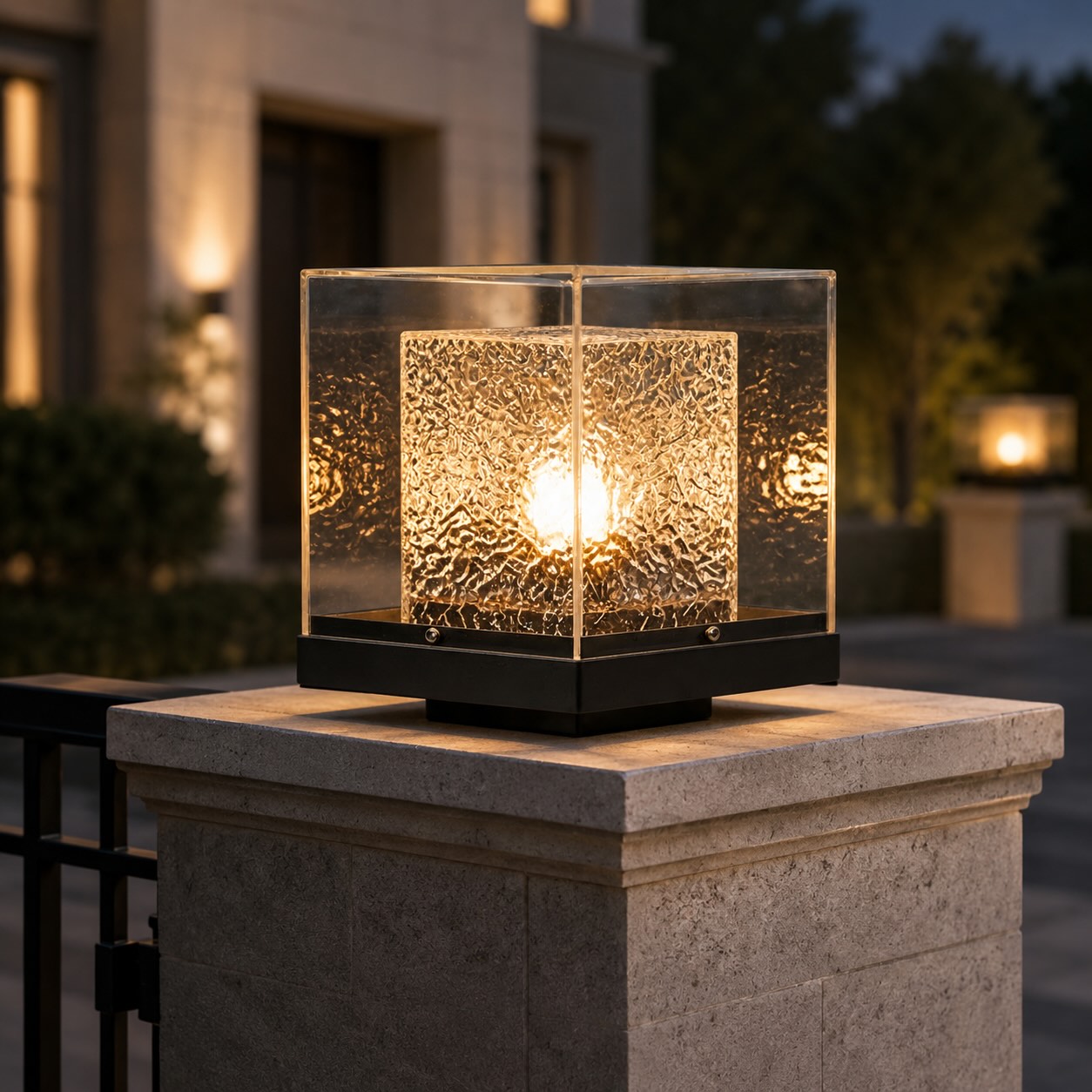 Modern Outdoor Pillar Light Ground Mounted Stainless Steel LED Warm White IP65 Waterproof | ribuella