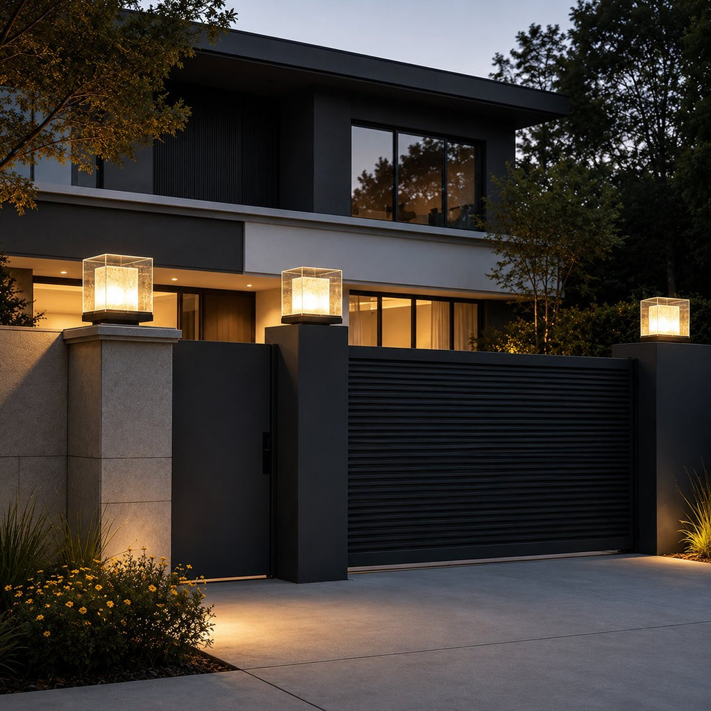 Modern Outdoor Pillar Light Ground Mounted Stainless Steel LED Warm White IP65 Waterproof | ribuella