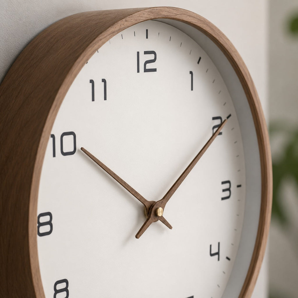 Moderne Wanduhr zur Wandmontage, leises Quarzwerk, einfache Installation | ribuella