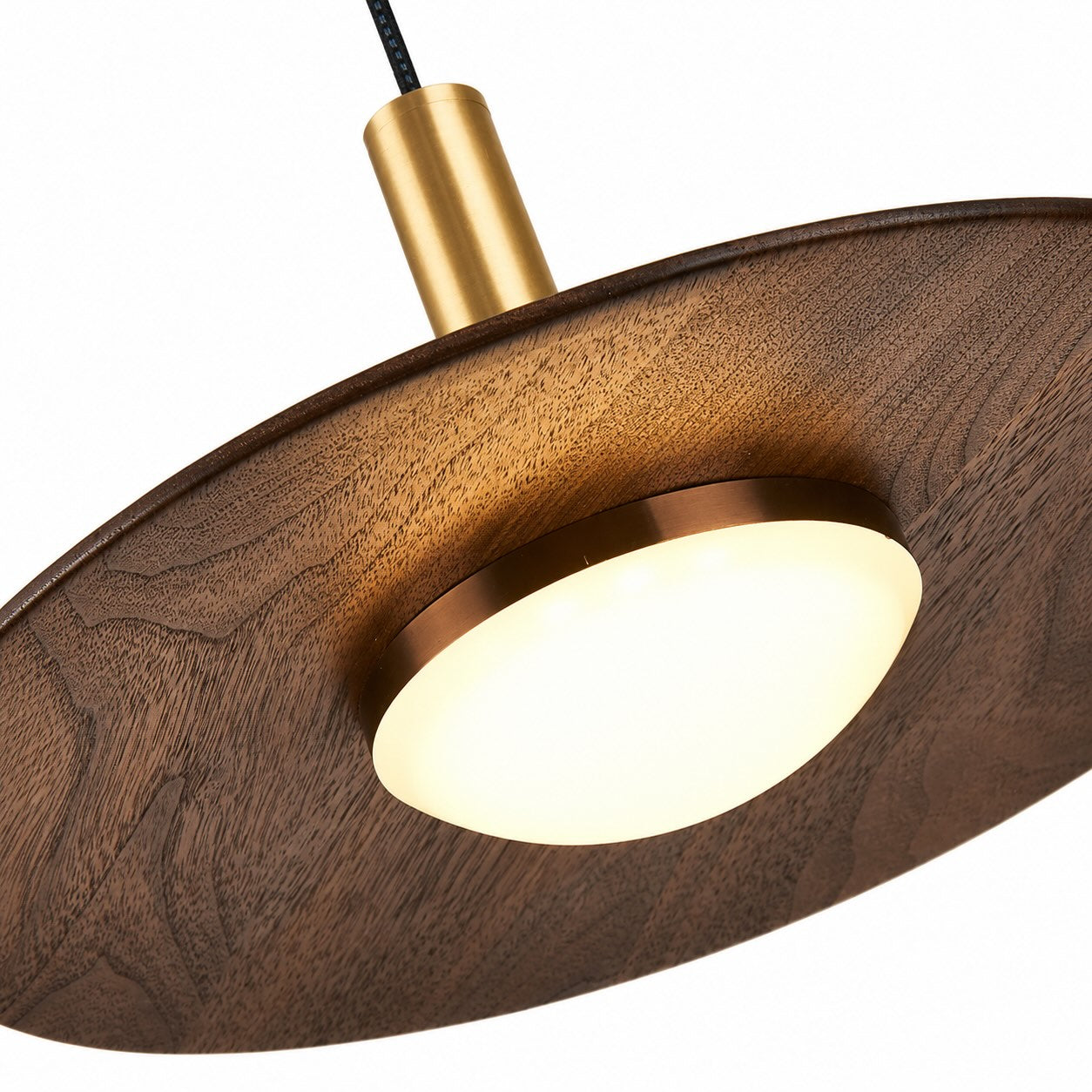 Plafonnier moderne en bois naturel, montage affleurant, LED, hauteur réglable | ribuella