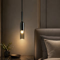 Suspension moderne avec abat-jour en verre, corps en fer, compatible avec ampoule E27 et hauteur réglable | ribuella