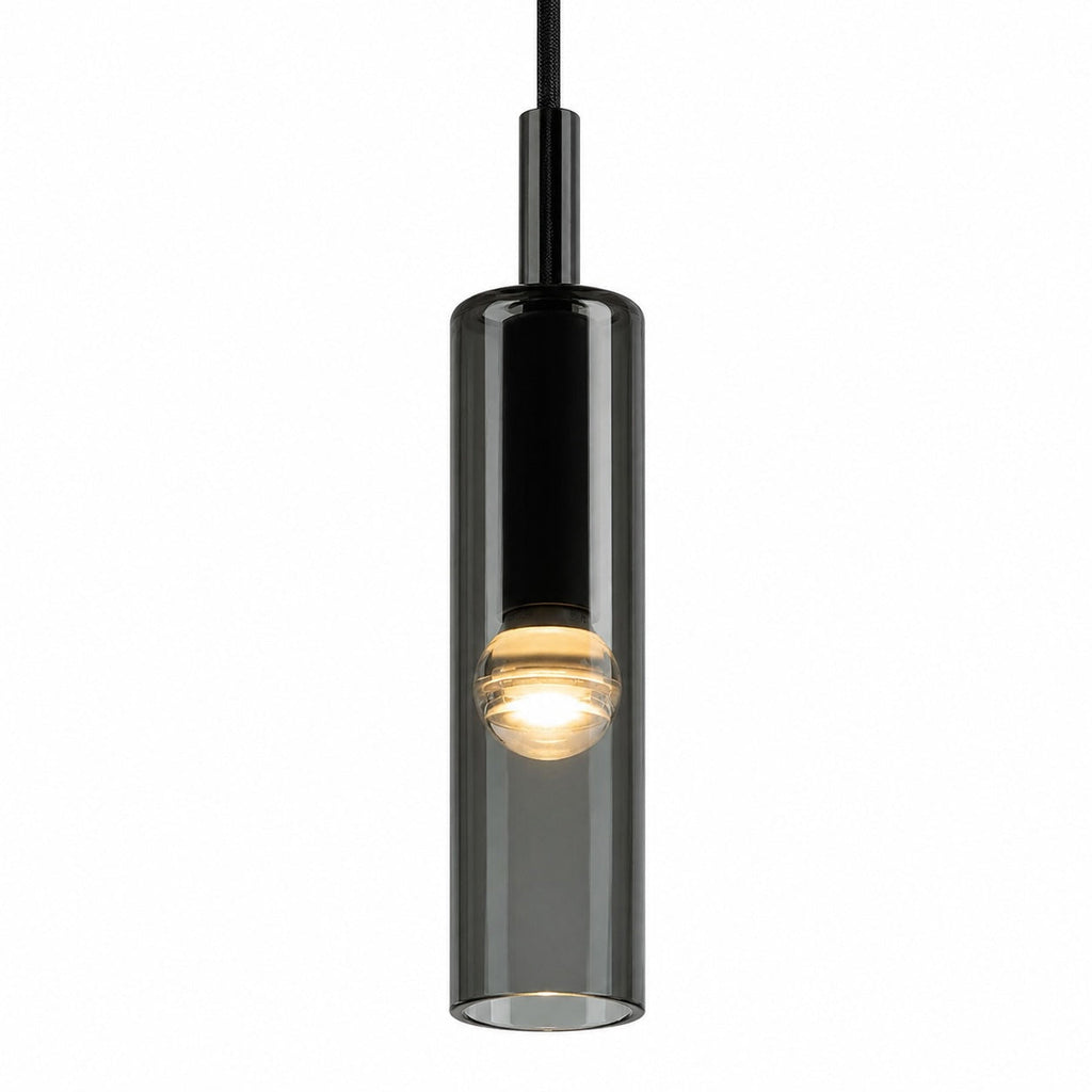 Suspension moderne avec abat-jour en verre, corps en fer, compatible avec ampoule E27 et hauteur réglable | ribuella