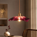 Suspension moderne Lotus à hauteur réglable, abat-jour en PRV, lumière d’ambiance douce et intensité réglable | ribuella