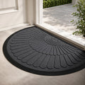 Half-Circle Outdoor Door Mat Non-Slip Polyester Dirt Trapping Design for Indoor Entryways | ribuella