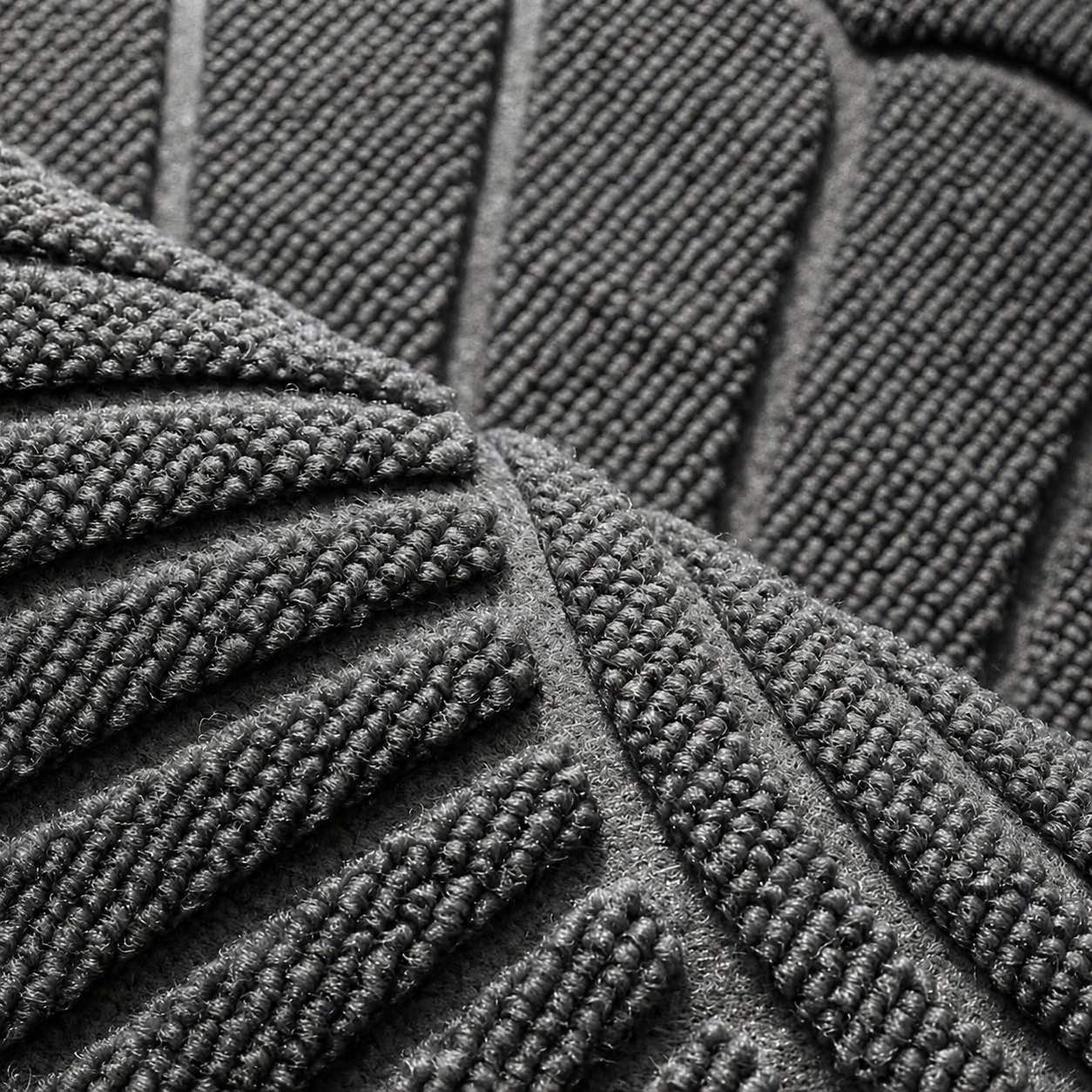 Half-Circle Outdoor Door Mat Non-Slip Polyester Dirt Trapping Design for Indoor Entryways | ribuella