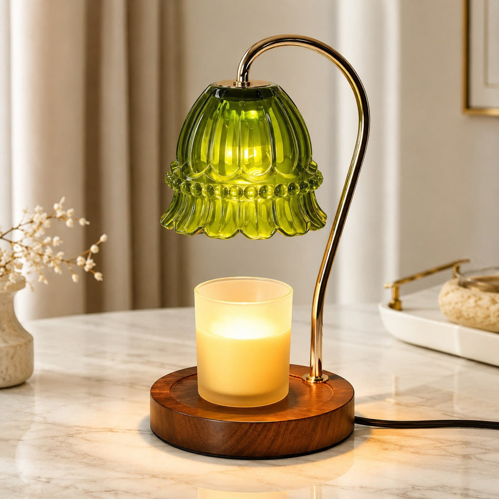 Moderne Wandlampe zum Wachsschmelzen mit Halogenlicht, einstellbarem Dimmer und Netzbetrieb, 90-260V | ribuella