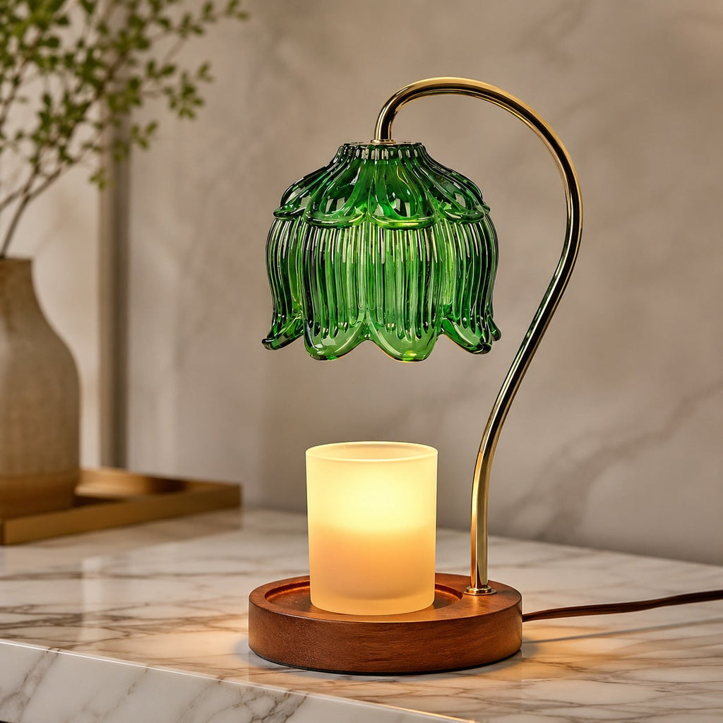 Moderne Wandlampe zum Wachsschmelzen mit Halogenlicht, einstellbarem Dimmer und Netzbetrieb, 90-260V | ribuella