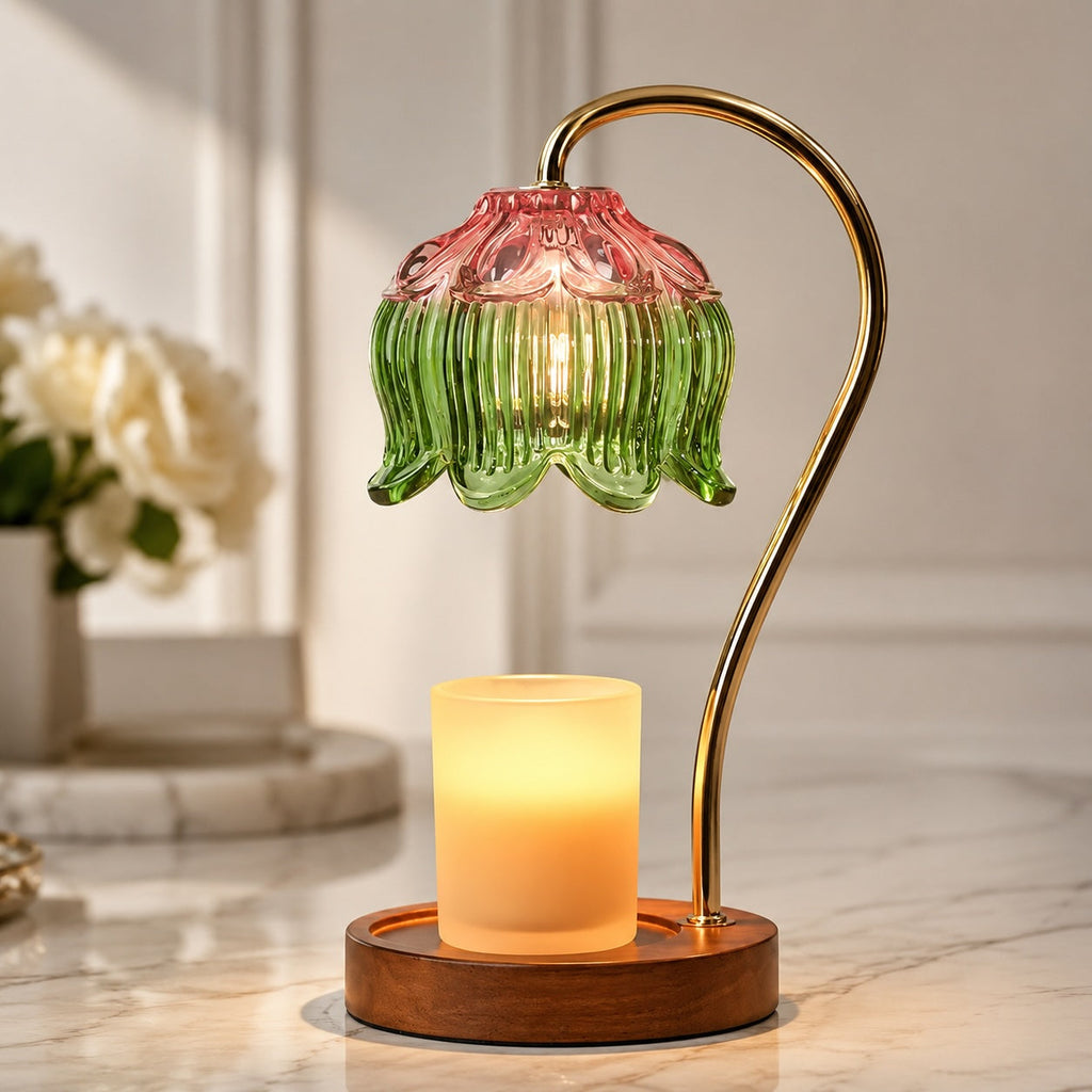 Moderne Wandlampe zum Wachsschmelzen mit Halogenlicht, einstellbarem Dimmer und Netzbetrieb, 90-260V | ribuella