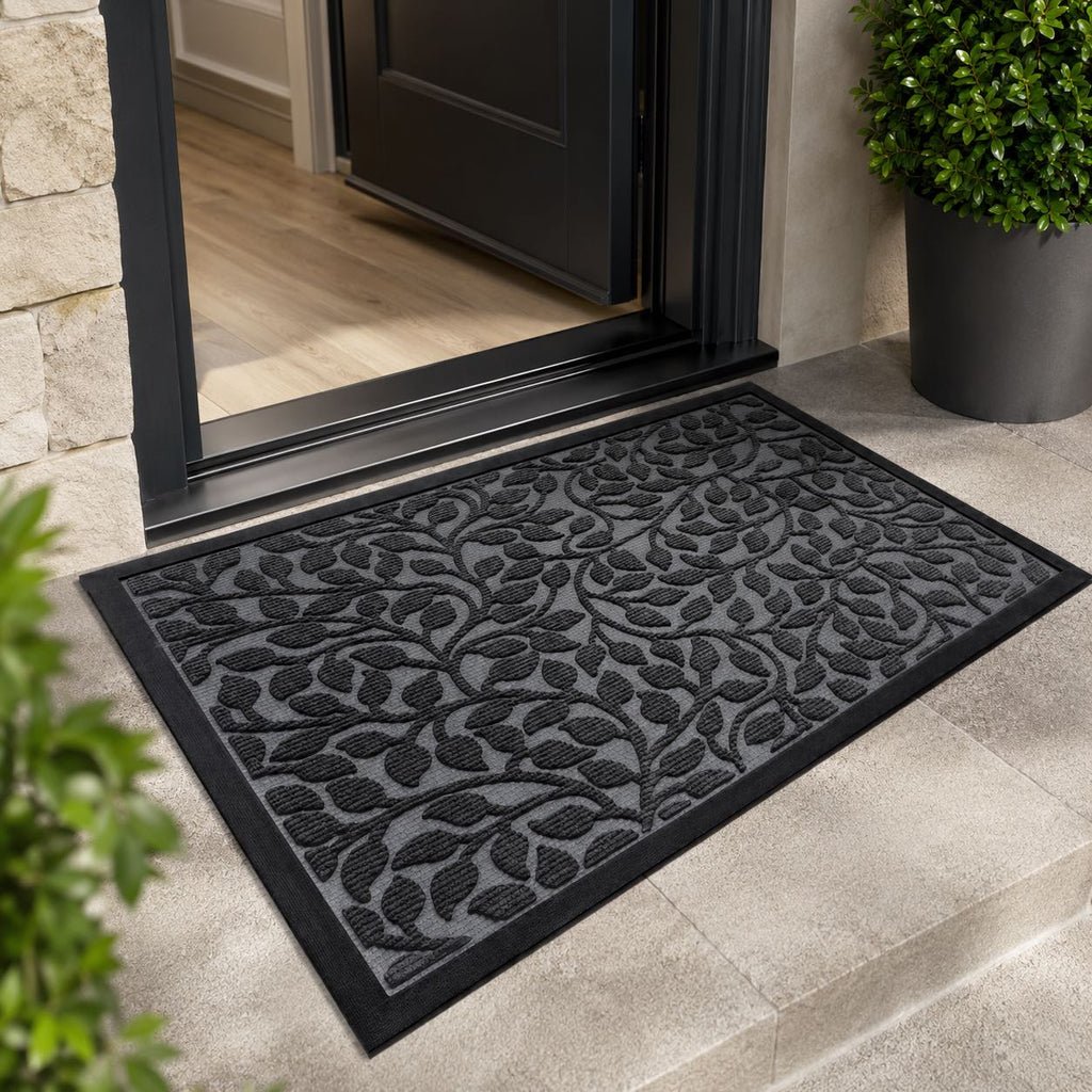 Elegant Modern Door Mat Non-Slip Rectangle Rug Heavy-Duty Polyester for Indoor Outdoor Use | ribuella