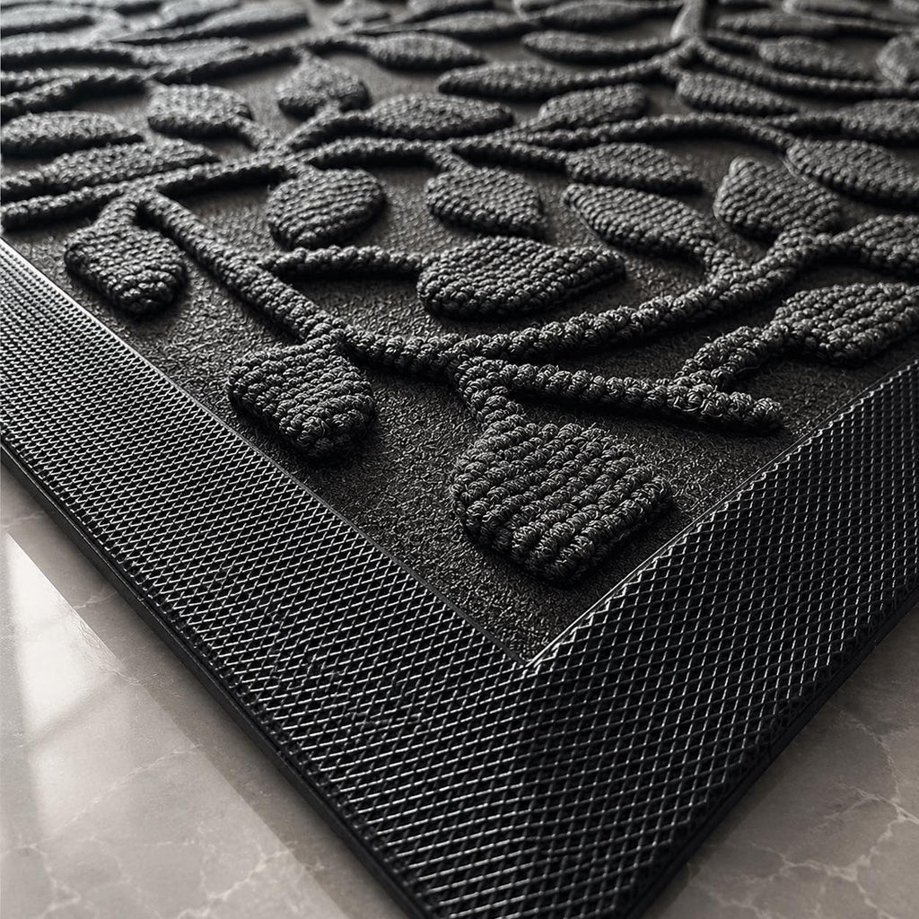 Elegant Modern Door Mat Non-Slip Rectangle Rug Heavy-Duty Polyester for Indoor Outdoor Use | ribuella