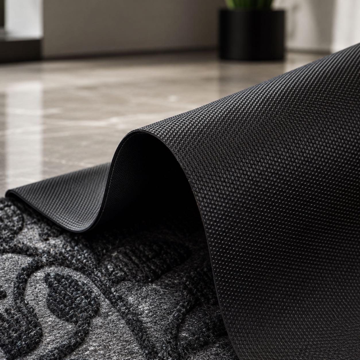 Elegant Modern Door Mat Non-Slip Rectangle Rug Heavy-Duty Polyester for Indoor Outdoor Use | ribuella