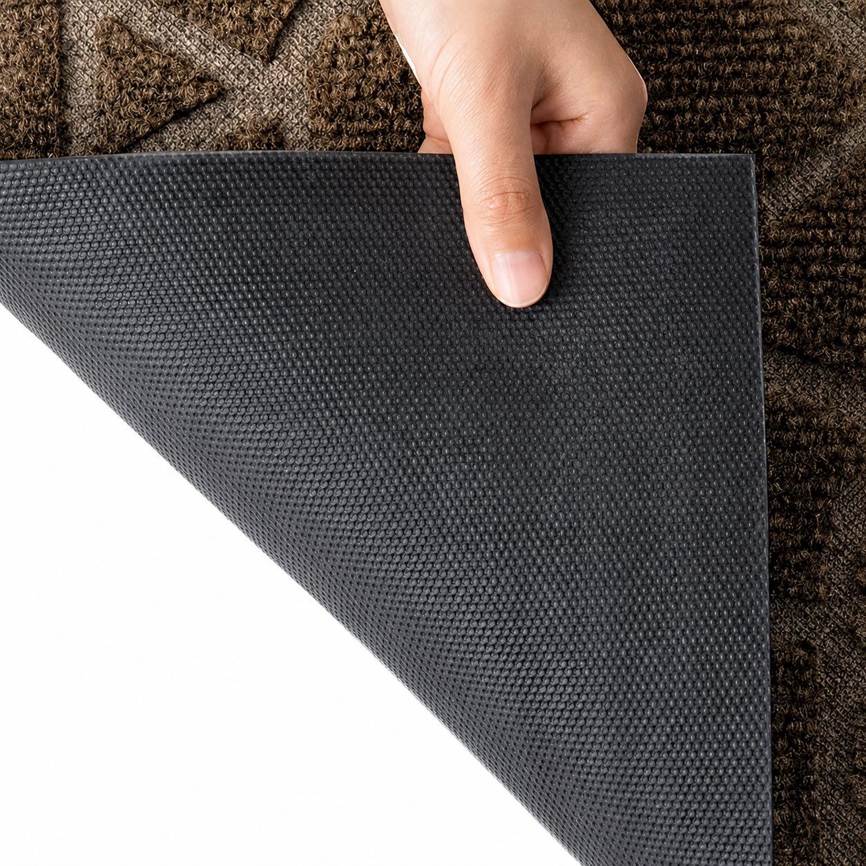 Moderne Fußmatte mit Mandala-Muster und rutschfester Rückseite für den Innen- und Außenbereich, strapazierfähiger Stoff | ribuella