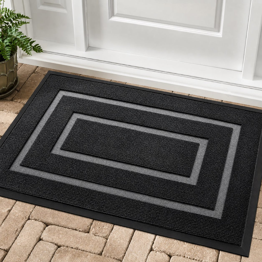 Durable Classic Front Door Mat with Non-Slip Rubber Backing for Indoor Outdoor Use | ribuella