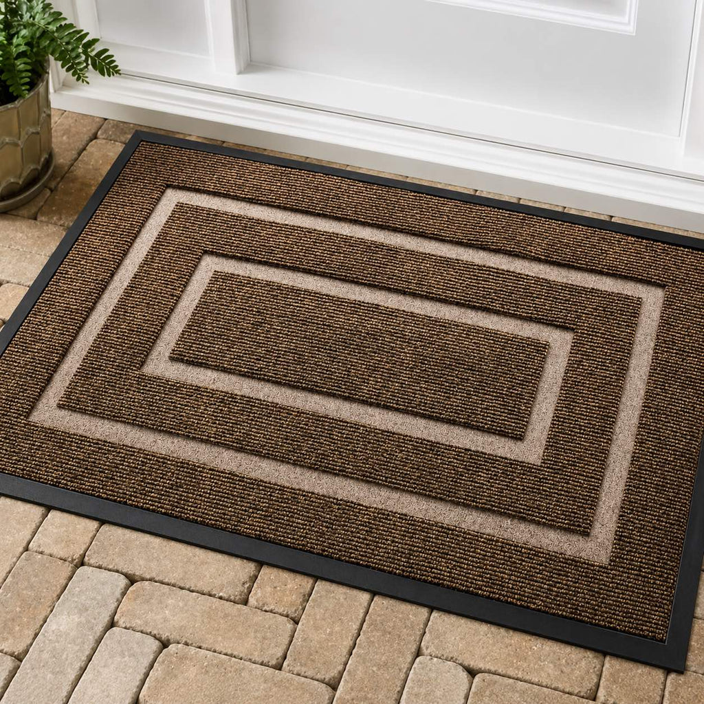 Durable Classic Front Door Mat with Non-Slip Rubber Backing for Indoor Outdoor Use | ribuella