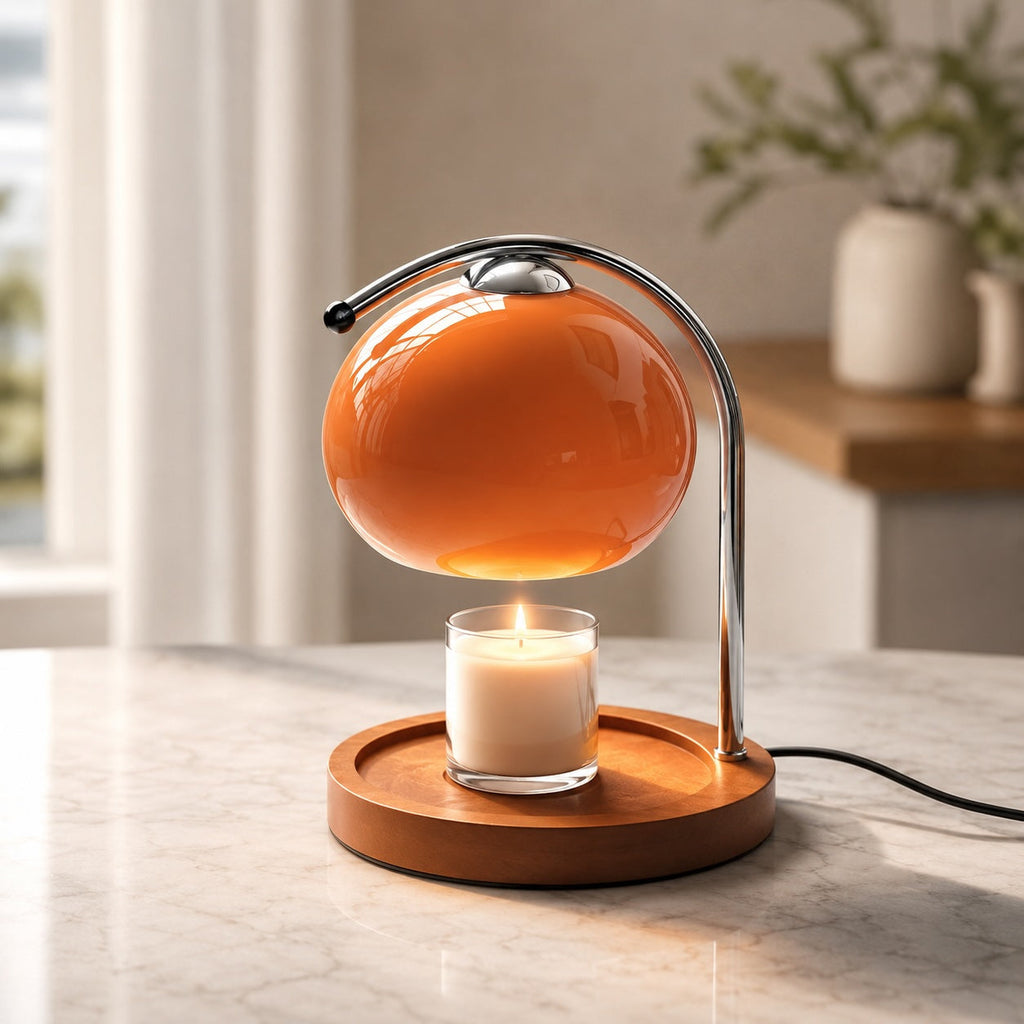 Modern Table Lamp Adjustable Metal Glass with Ambient Lighting for Cozy Home Decor | ribuella