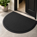 Contemporary Semi Circle Doormat Non-Slip Polyester Indoor Outdoor Entrance Mat | ribuella