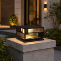 Modern Solar Garden Lights Wall Mounted Stainless Steel LED Waterproof Adjustable Height | ribuella
