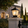 Modern Outdoor Pillar Light Wall Mounted Solid Copper Glass Shade IP55 Waterproof E27 Compatible | ribuella