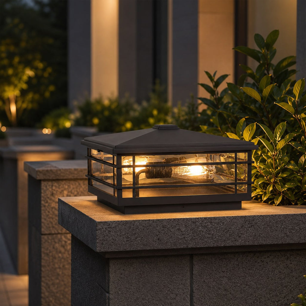 Modern Outdoor Wall Light Wall Mounted Aluminum Alloy with Transparent Glass Shade IP54 | ribuella