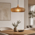 Skandinavisk pendellampe i træ til loftet, moderne minimalistisk design, LED-kompatibel | ribuella