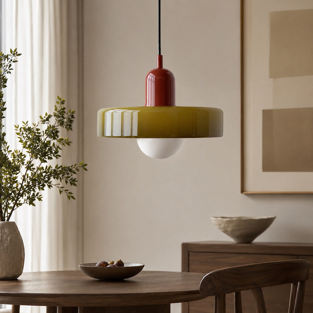 Moderní mosazné závěsné světlo s nastavitelným zavěšením, skleněným stínidlem a paticí G9 40W | ribuella