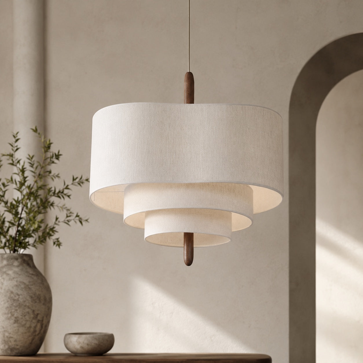Contemporary Pendant Lamp Minimalist Design Metal Structure LED Lighting Fixture | ribuella