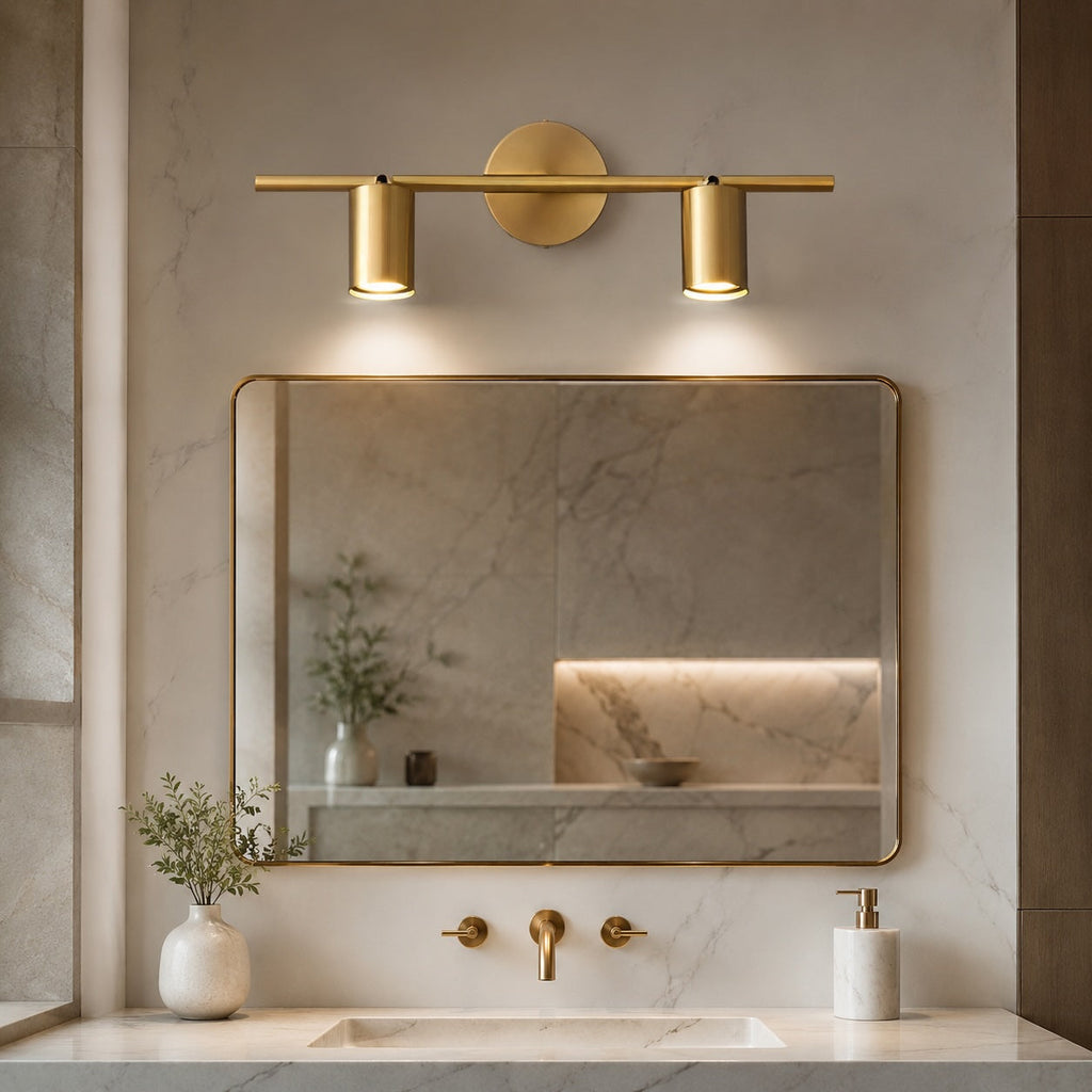 Modern Rotatable Spotlight Wall Light Adjustable Brass Sconce with 350° Head Rotation | ribuella