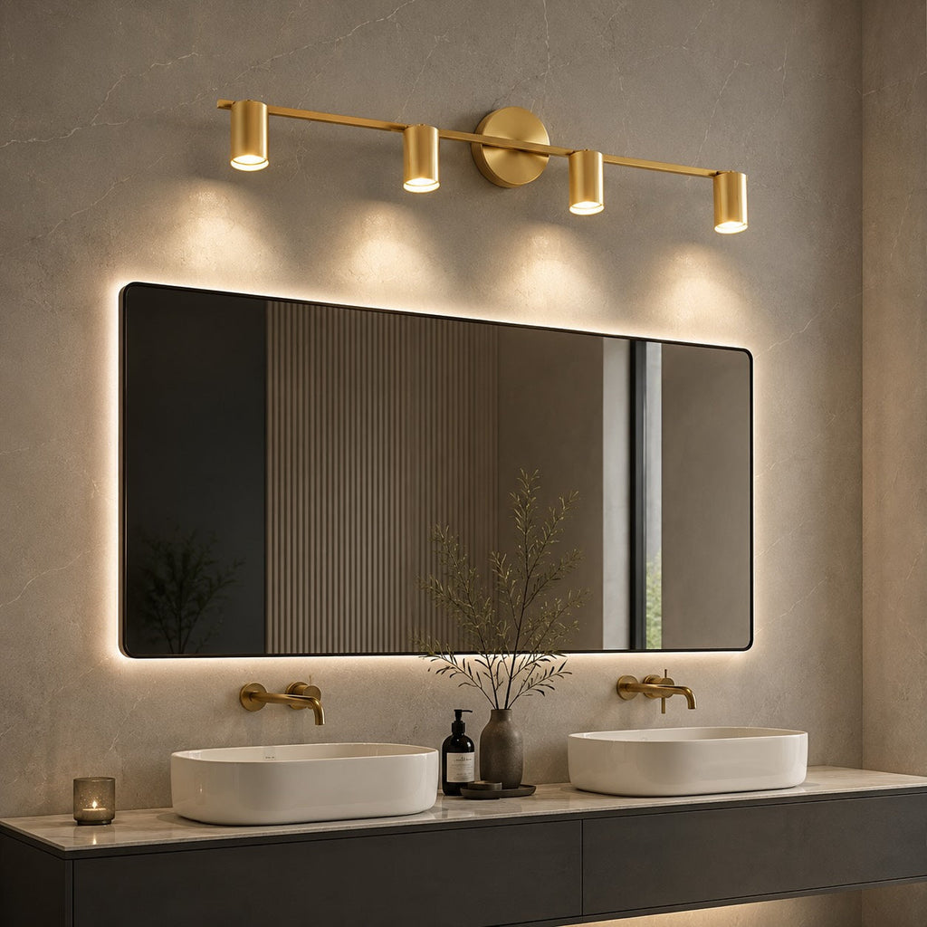 Modern Rotatable Spotlight Wall Light Adjustable Brass Sconce with 350° Head Rotation | ribuella