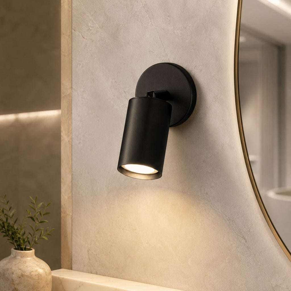 Modern Rotatable Spotlight Wall Light Adjustable Brass Sconce with 350° Head Rotation | ribuella