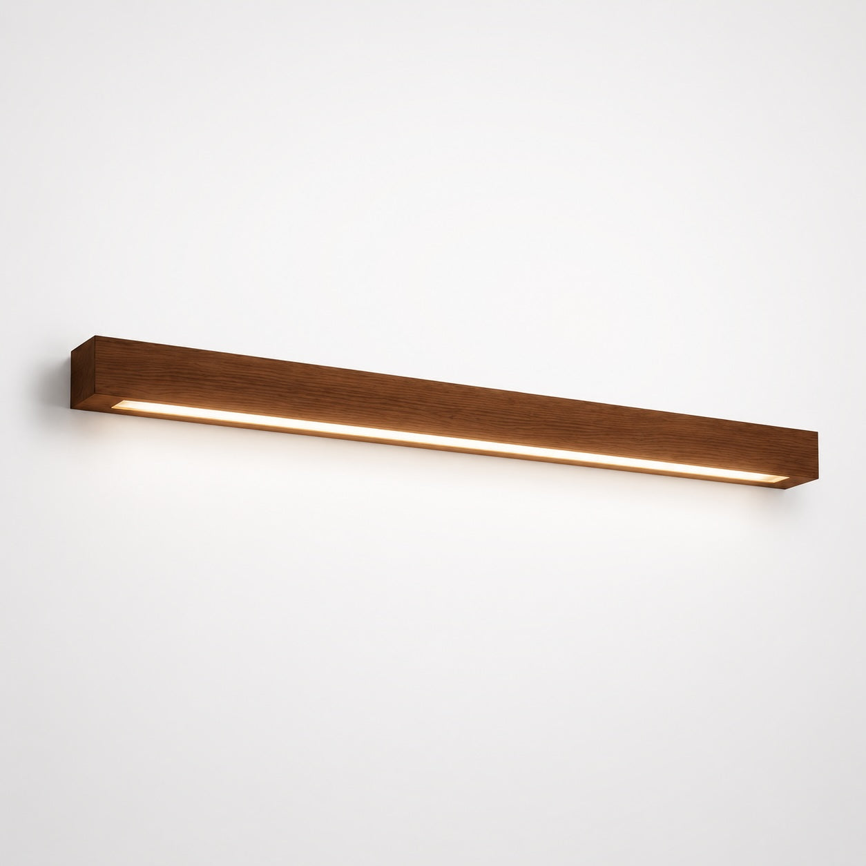 Modern Linear Wall Light Wood Flush Mount LED Fixture with Adjustable Brightness | ribuella