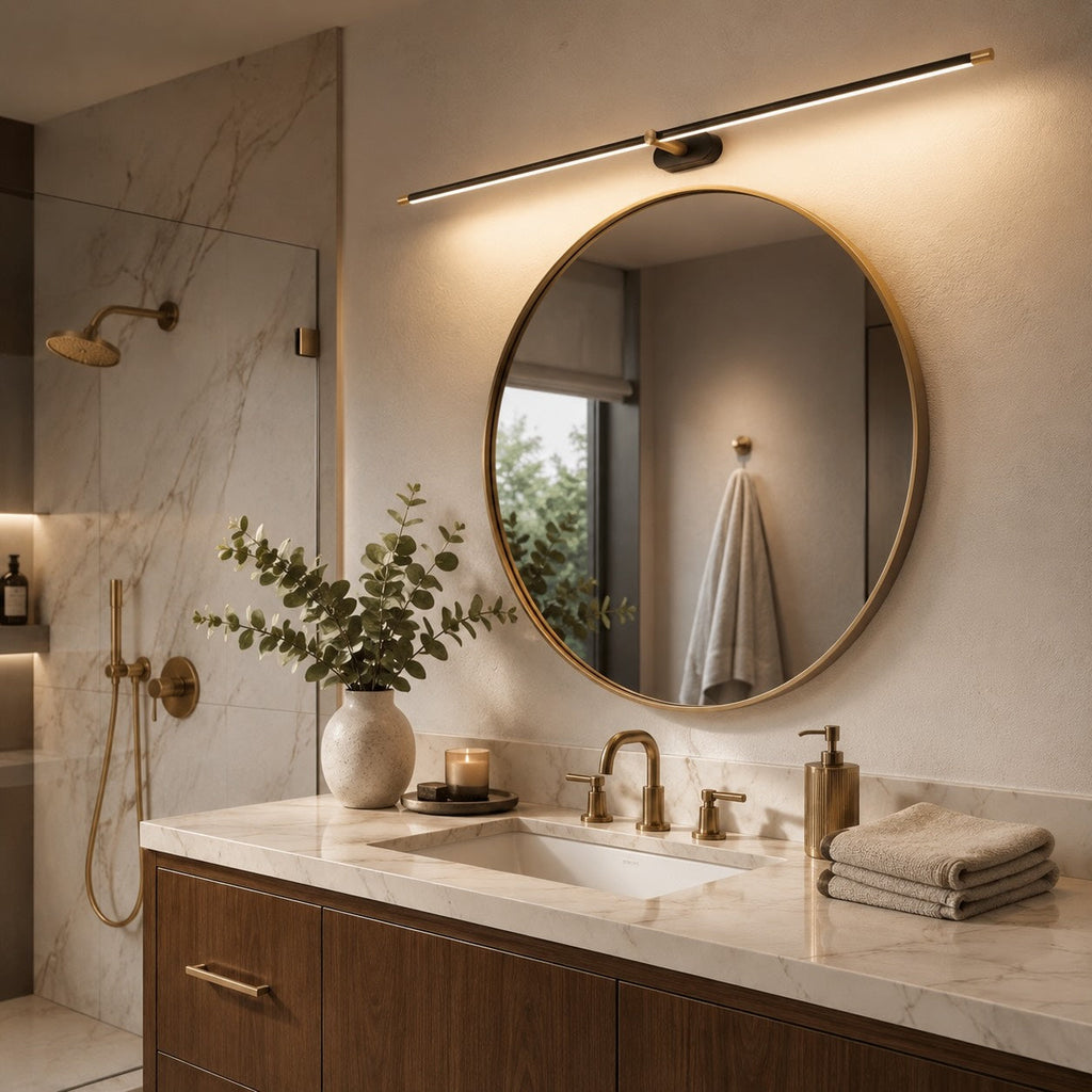 Minimalist Linear Wall Lamp Hardwired Metal LED Adjustable Lighting Fixture | ribuella
