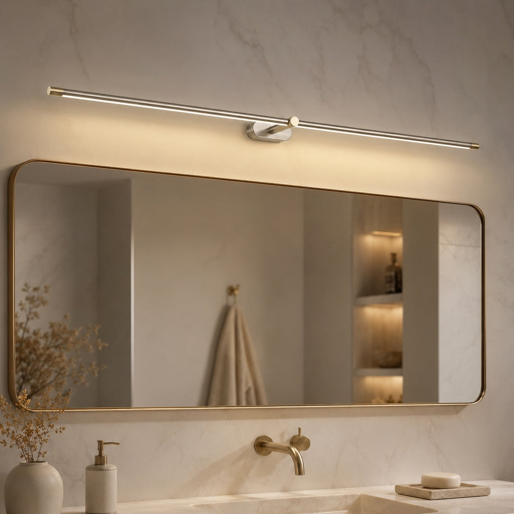 Minimalist Linear Wall Lamp Hardwired Metal LED Adjustable Lighting Fixture | ribuella