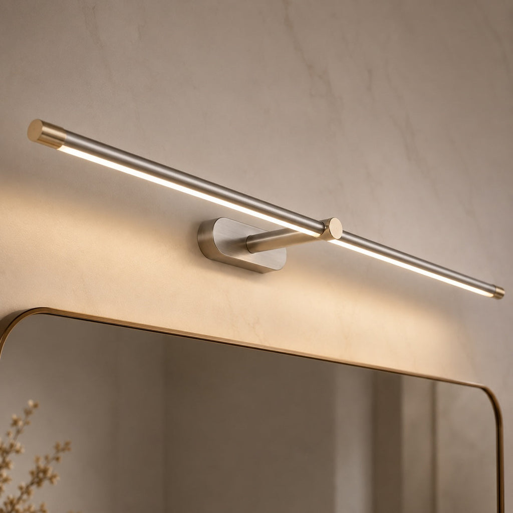 Minimalist Linear Wall Lamp Hardwired Metal LED Adjustable Lighting Fixture | ribuella
