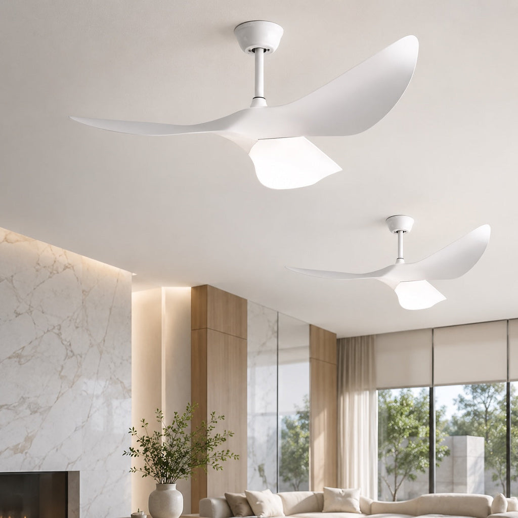 Flush Mount Ceiling Fan with Remote Control, 6-Speed DC Motor & Reversible Blades | ribuella