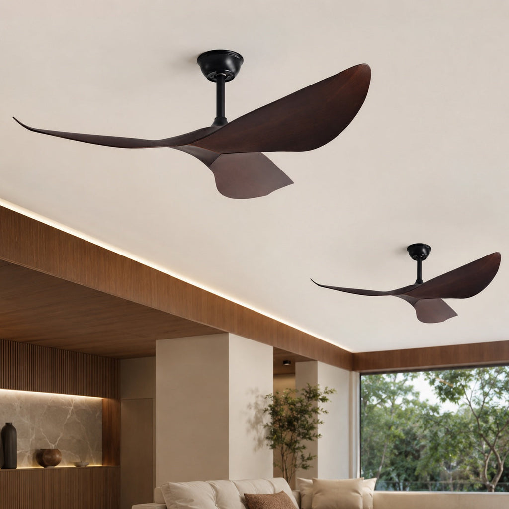Flush Mount Ceiling Fan with Remote Control, 6-Speed DC Motor & Reversible Blades | ribuella