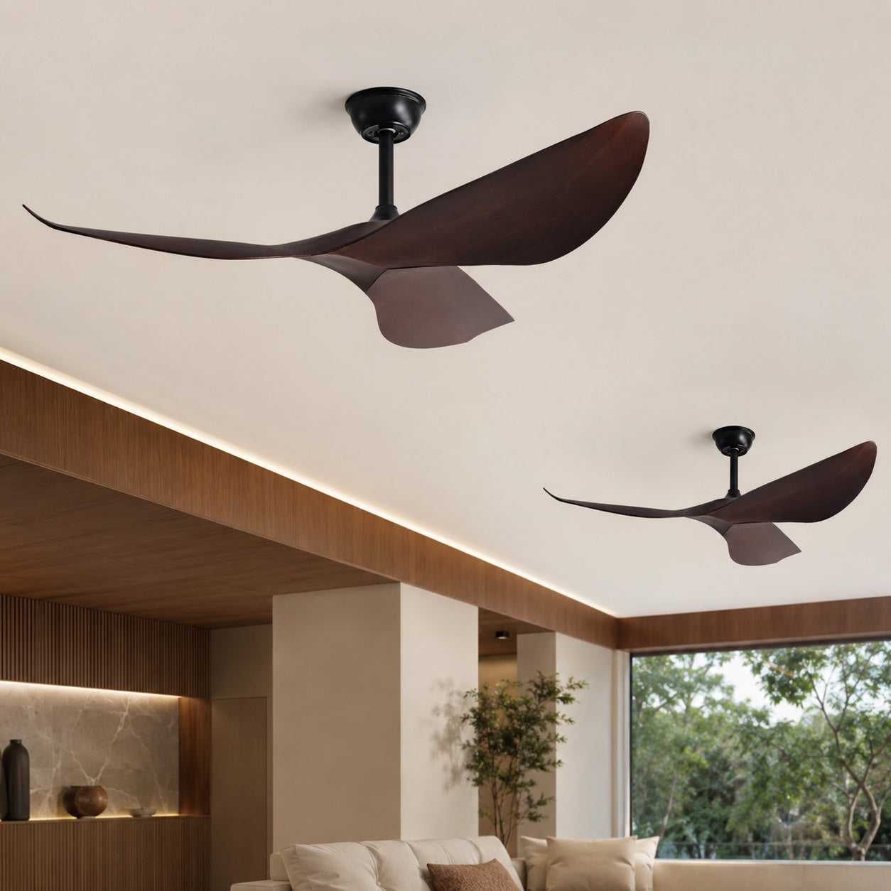 Flush Mount Ceiling Fan with Remote Control, 6-Speed DC Motor & Reversible Blades | ribuella