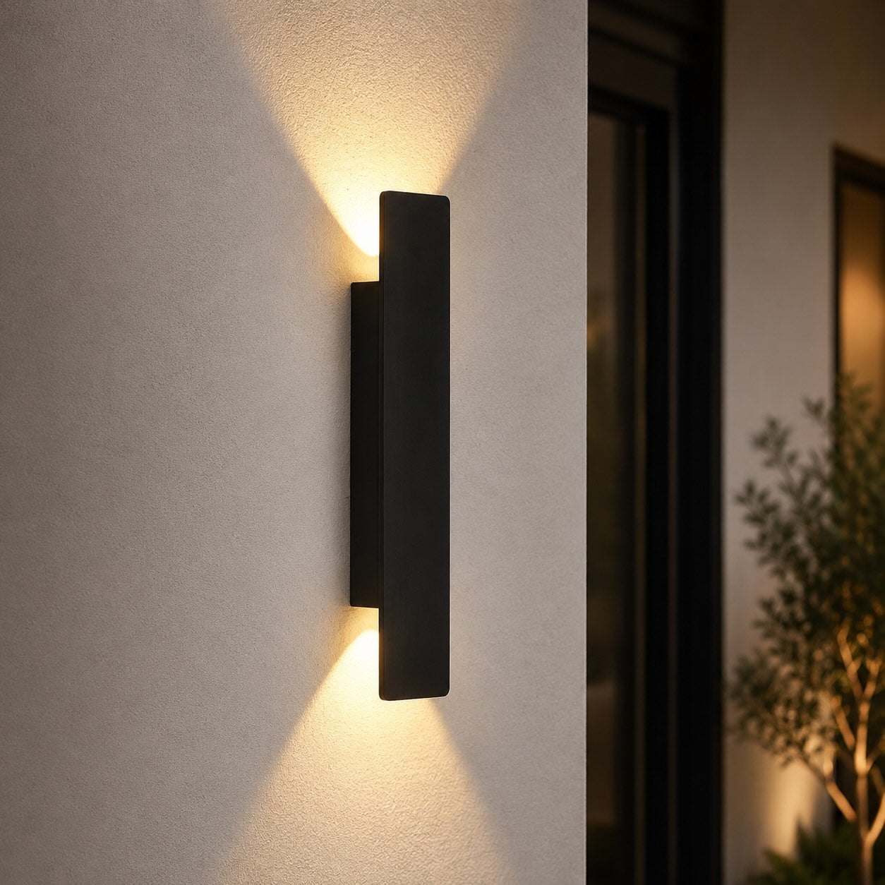 Modern Outdoor Wall Light Wall Mounted Aluminum 18W LED Weather Resistant for Gardens and Porches | ribuella