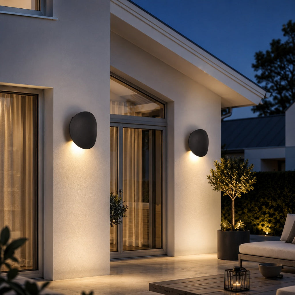 Modern Outdoor Wall Light Waterproof Aluminum Body Integrated LED 7W for Exterior Illumination | ribuella