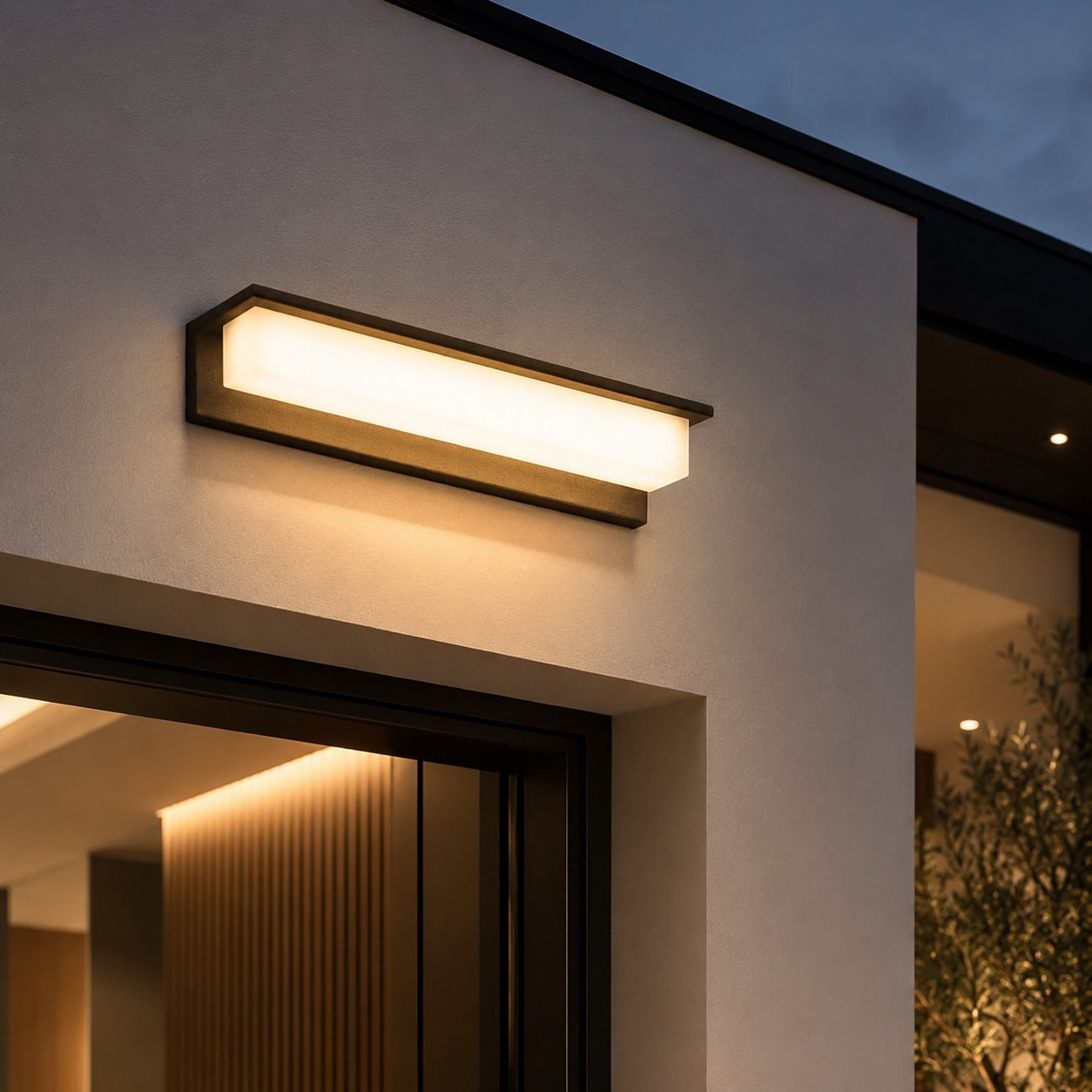 Modern Solar Outdoor Wall Lamp Weatherproof Metal Acrylic Adjustable LED Light | ribuella