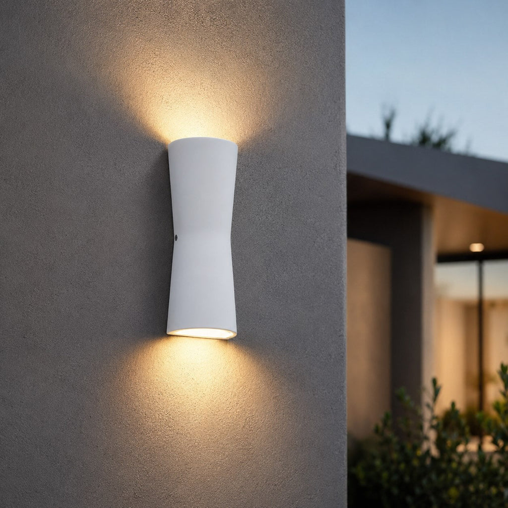 Modern Outdoor Wall Lantern Waterproof Metal and Acrylic LED Wall Light Fixture | ribuella