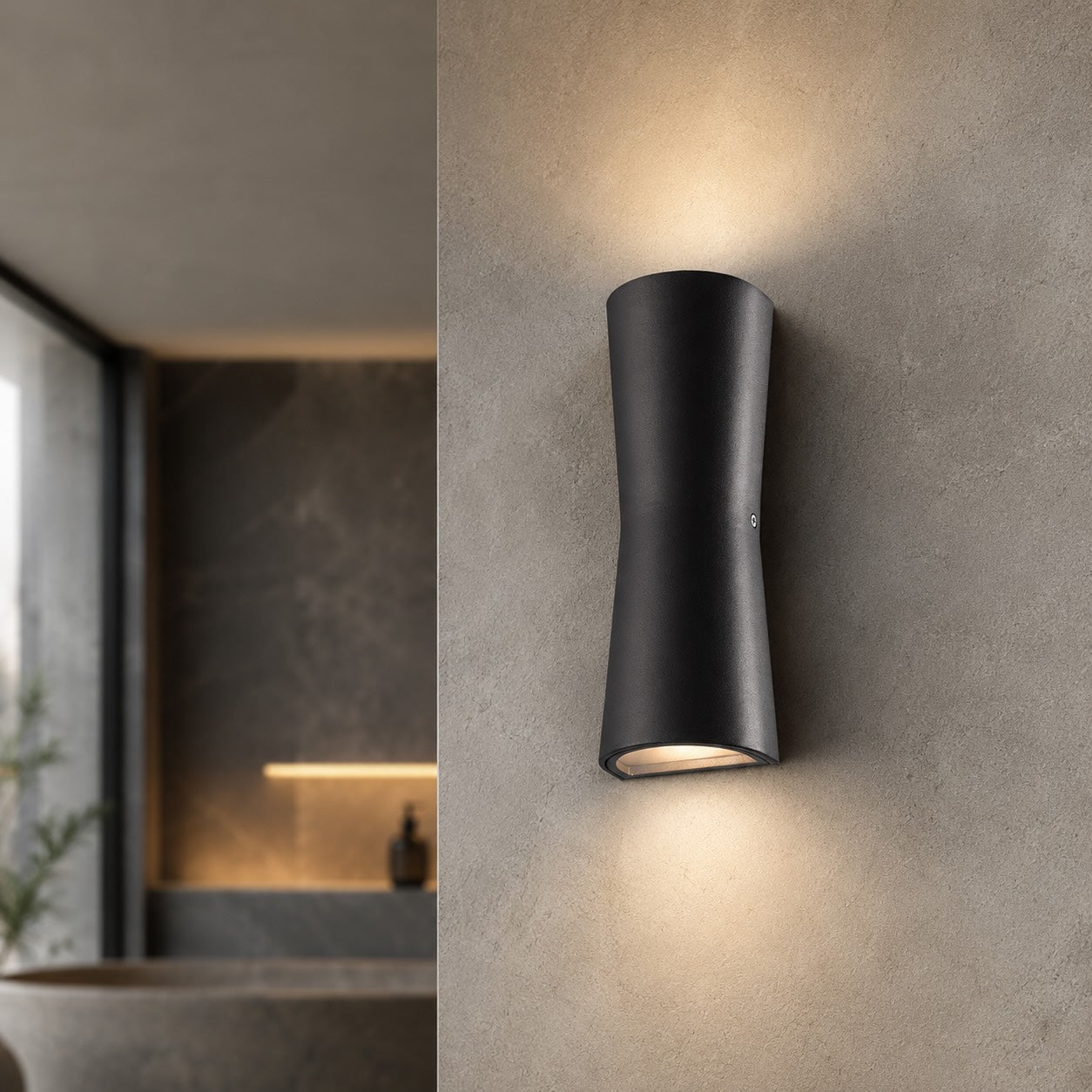 Modern Outdoor Wall Lantern Waterproof Metal and Acrylic LED Wall Light Fixture | ribuella