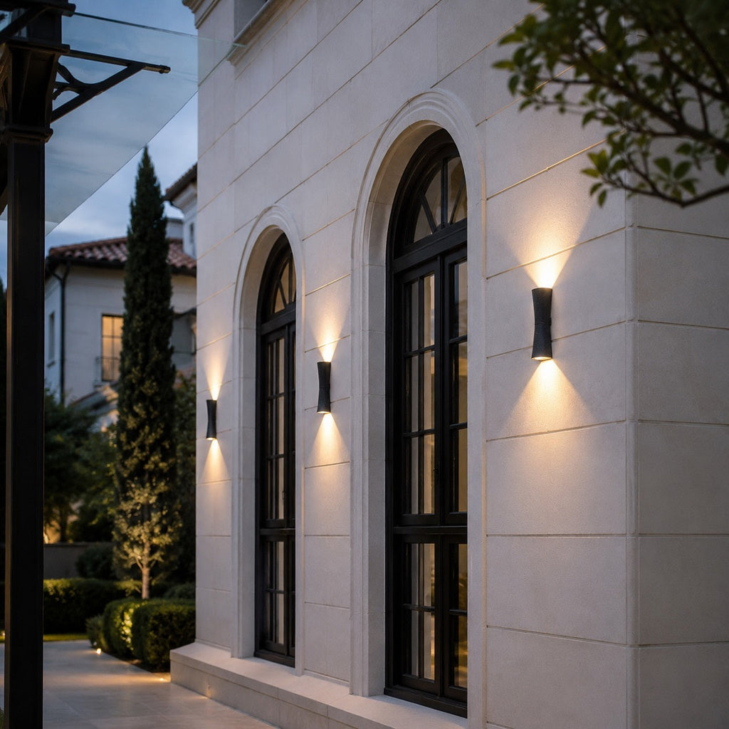 Modern Outdoor Wall Lantern Waterproof Metal and Acrylic LED Wall Light Fixture | ribuella