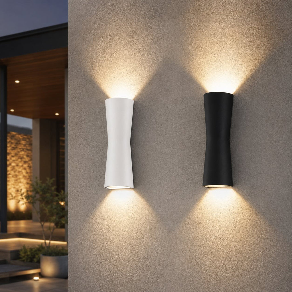 Modern Outdoor Wall Lantern Waterproof Metal and Acrylic LED Wall Light Fixture | ribuella