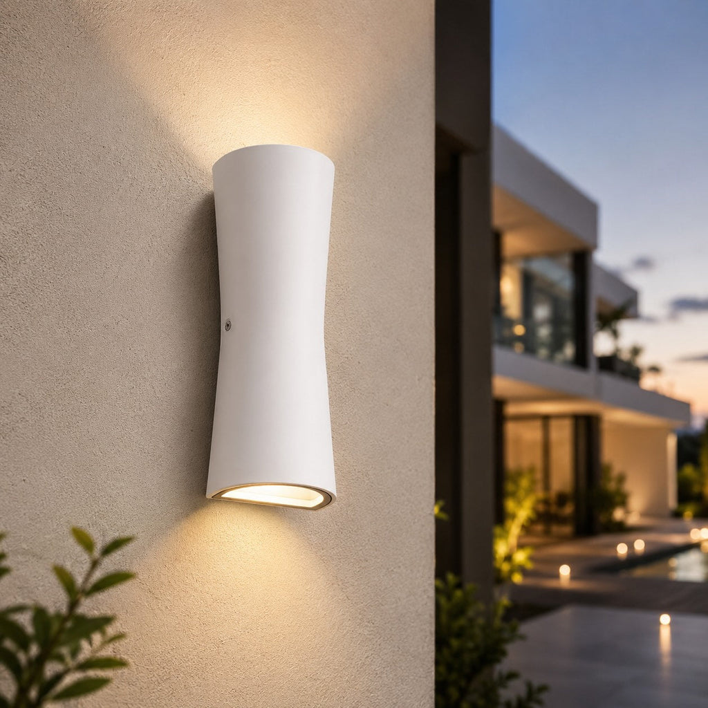 Modern Outdoor Wall Lantern Waterproof Metal and Acrylic LED Wall Light Fixture | ribuella