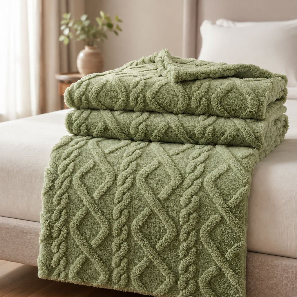 Lightweight Coral Fleece Throw Blanket for Sofa and Bed Use Soft and Easy to Clean | ribuella