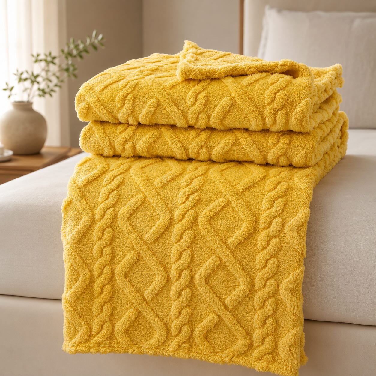 Lightweight Coral Fleece Throw Blanket for Sofa and Bed Use Soft and Easy to Clean | ribuella